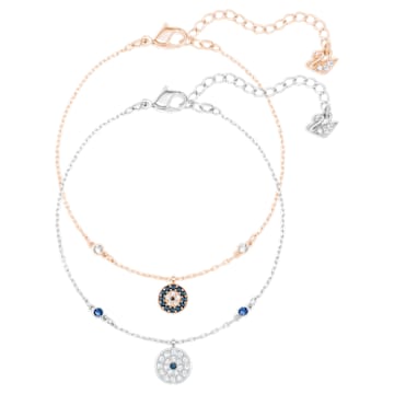 스와로브스키 Swarovski Crystal Wishes bracelet, Set (2), Evil eye, Multicolored, Mixed metal finish