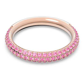 스와로브스키 Swarovski Stone ring, Pave, Pink, Rose gold-tone plated