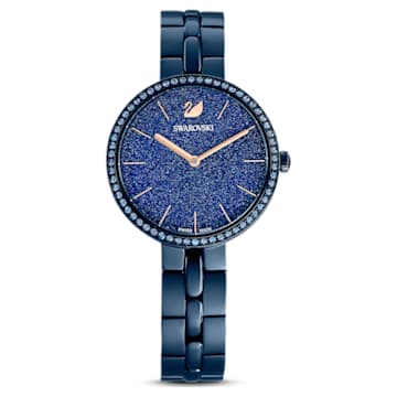 스와로브스키 시계 Swarovski Cosmopolitan watch, Swiss Made, Metal bracelet, Blue, Blue finish