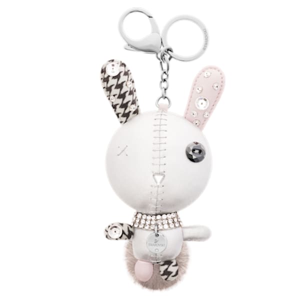 POPULAR GIRLS RED & WHITE PUPPY DOG  CLIP-ON-CHARMS,FOR BAGS/KEYRINGS,