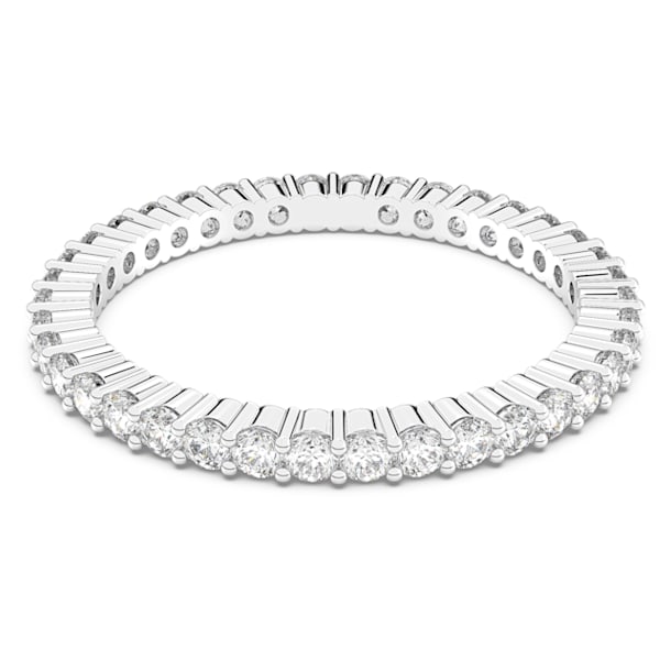 Vittore 戒指, 圆形切割, 白色, 镀铑 - Swarovski, 5007779