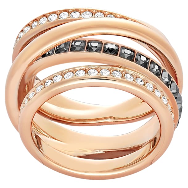 Dynamic Ring, Gray, Rose-gold tone plated - Swarovski, 5143411