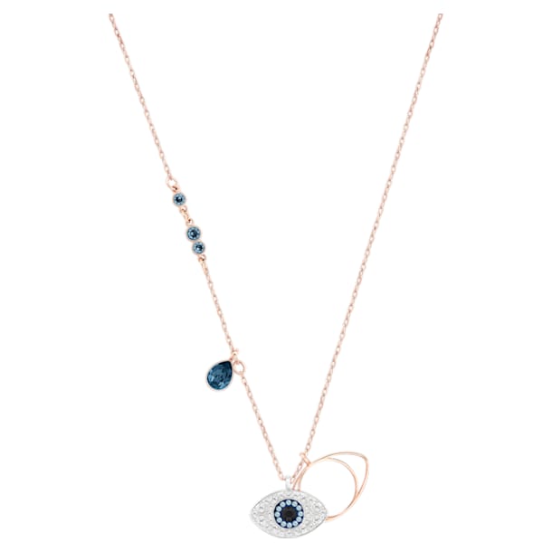 Swarovski Symbolic pendant, Evil eye, Blue, Mixed metal finish - Swarovski, 5172560