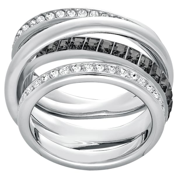 Dynamic Ring, Gray, Rhodium plated - Swarovski, 5202250