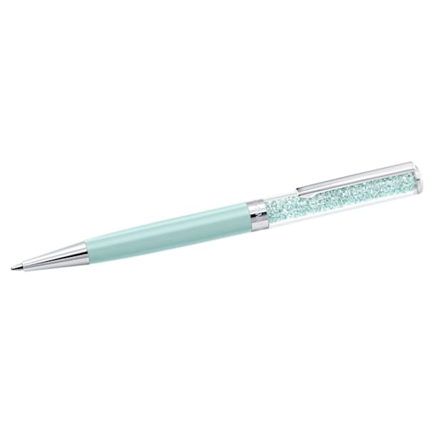 Crystalline ballpoint pen, Green, Chrome plated - Swarovski, 5351072