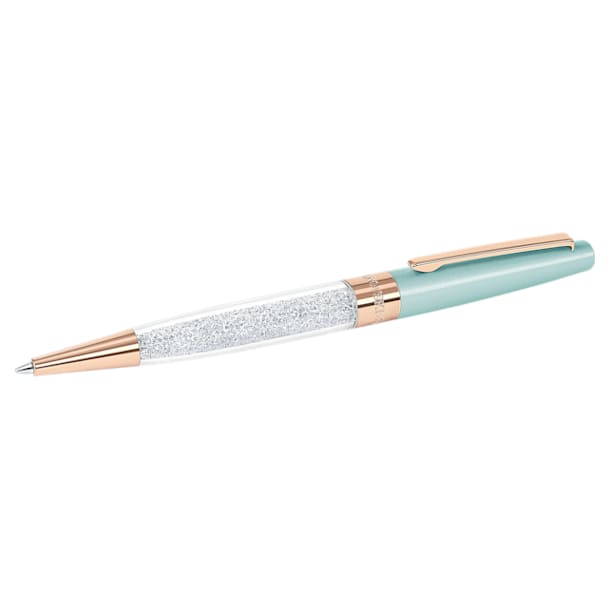 Crystalline Stardust Ballpoint Pen, Light Green Rose Gold Plated - Swarovski, 5354899