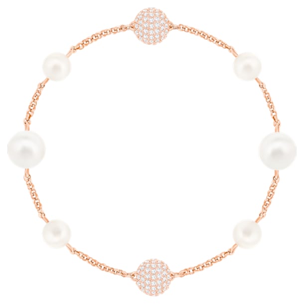 Strand Swarovski Remix Collection Delicate Pearl, Blanc, Placage de ton or rosé - Swarovski, 5365738