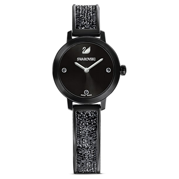 Cosmic Rock 腕表, 金屬手鏈, 黑, 黑色潤飾 - Swarovski, 5376071