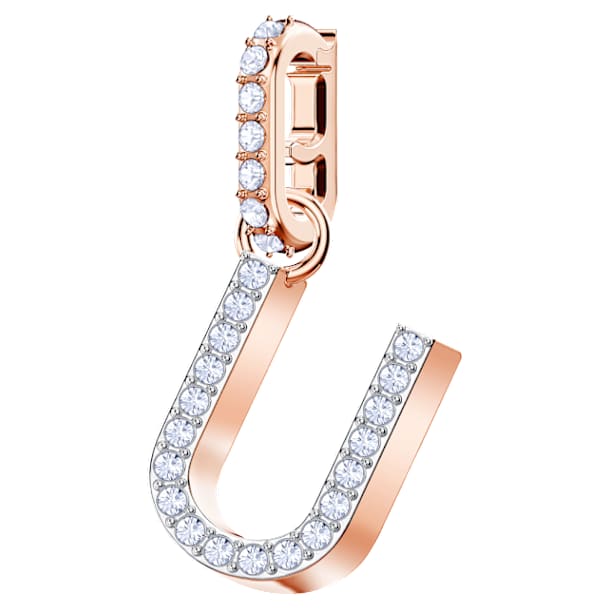 Swarovski Remix Collection U bedel, Brief, Wit, Roségoudkleurige toplaag - Swarovski, 5437608 Swarovski Remix Collection U bedel, Brief, Wit, Roségoudkleurige toplaag - Swarovski, 5437608