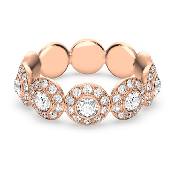 Δαχτυλίδι Angelic, Στρογγυλό, Λευκό, Επιμετάλλωση σε ροζ χρυσαφί τόνο - Swarovski, 5441192