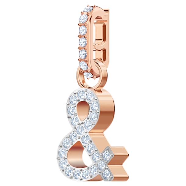 Swarovski Remix Collection & charm, Letter, White, Rose gold-tone plated - Swarovski, 5441403 Swarovski Remix Collection & charm, Letter, White, Rose gold-tone plated - Swarovski, 5441403