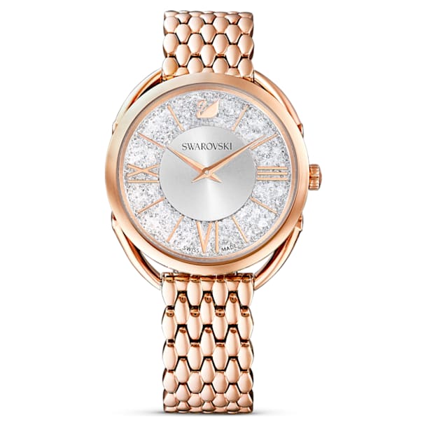 Crystalline Glam 腕表, 金属手链, 玫瑰金色调, 玫瑰金色调润饰 - Swarovski, 5452465