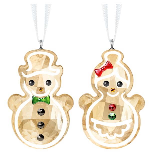 Gingerbread Snowman Couple Ornament - Swarovski, 5464885
