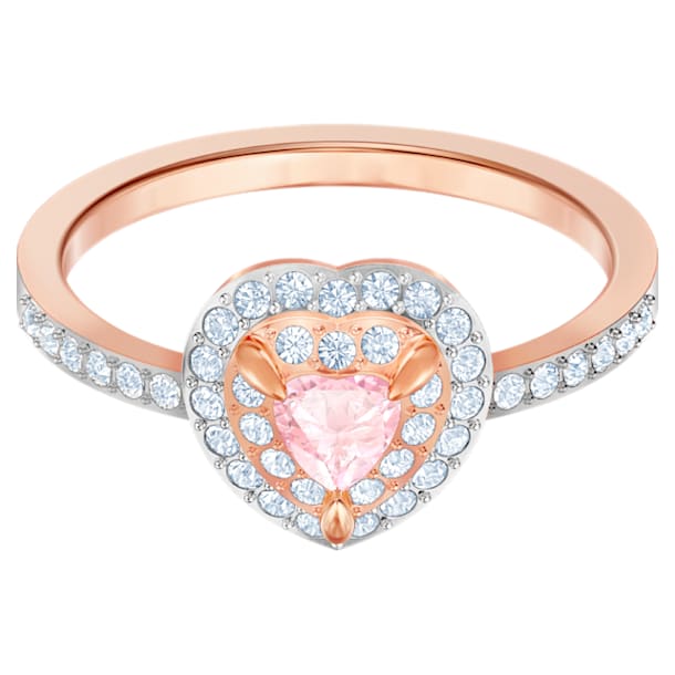 One 戒指, 多色設計, 鍍玫瑰金色調 - Swarovski, 5470693