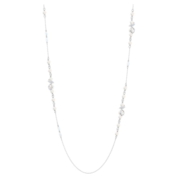 Leonore Strandage necklace, Multicolored, Rhodium plated - Swarovski, 5479976