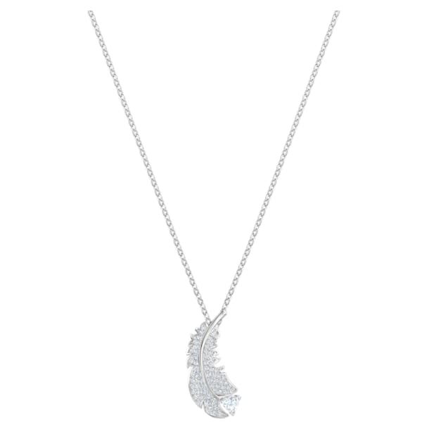 Nice necklace, White, Rhodium plated - Swarovski, 5482914