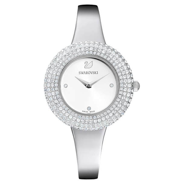 Crystal Rose watch, Metal bracelet, Silver-tone, Stainless steel - Swarovski, 5483853