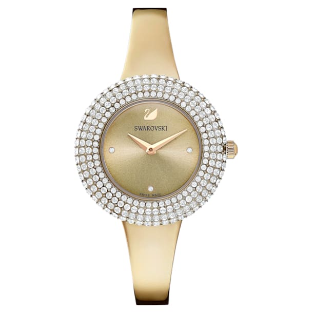 Crystal Rose Watch, Metal Bracelet, Golden, Champagne-gold tone PVD - Swarovski, 5484045