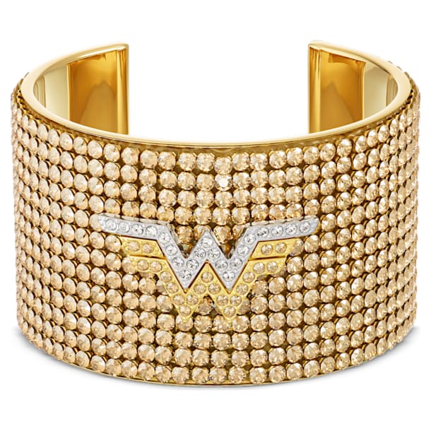 Fit Wonder Woman 阔手镯, 翼, 金色, 多種金屬潤飾 - Swarovski, 5492145