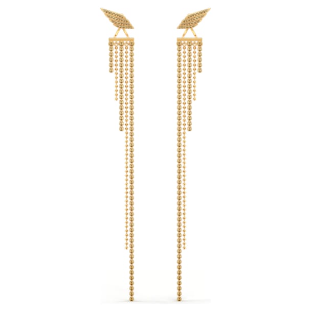 Fit Wonder Woman earrings, Wing, Gold tone, Gold-tone plated - Swarovski, 5492148