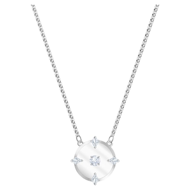 North necklace, White, Rhodium plated - Swarovski, 5497232