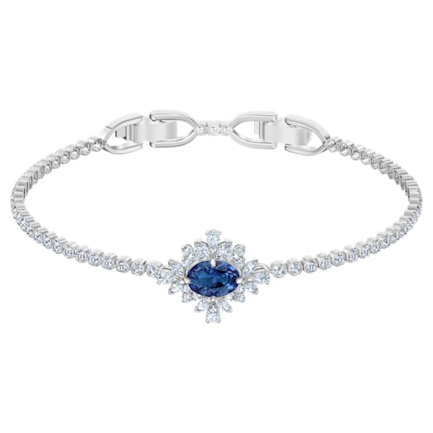 Palace bracelet, Blue, Rhodium plated - Swarovski, 5498834