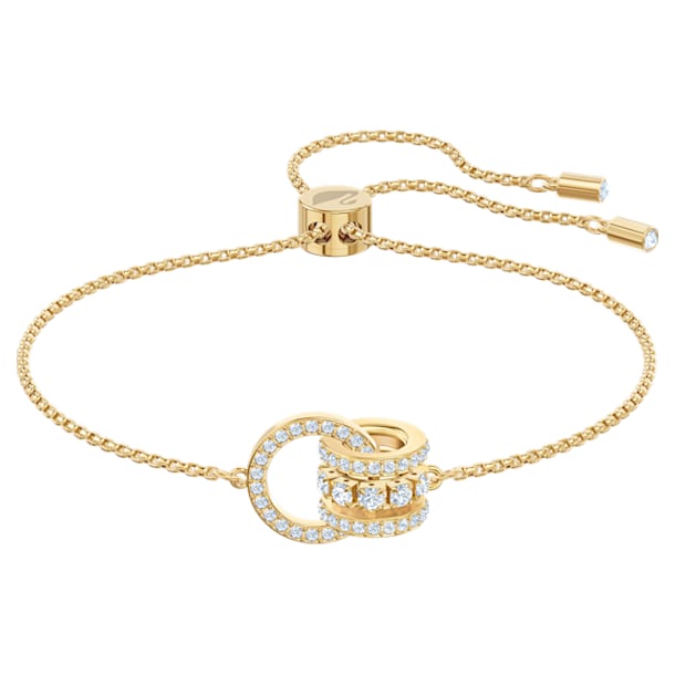 Further Bracelet, White, Gold-tone plated - Swarovski, 5499000
