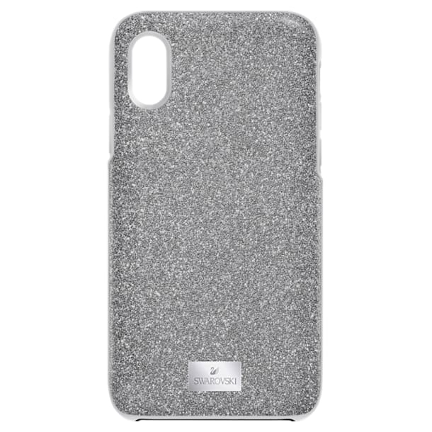 High Smartphone Case with integrated Bumper, iPhone® X/XS, Silver tone - Swarovski, 5503552
