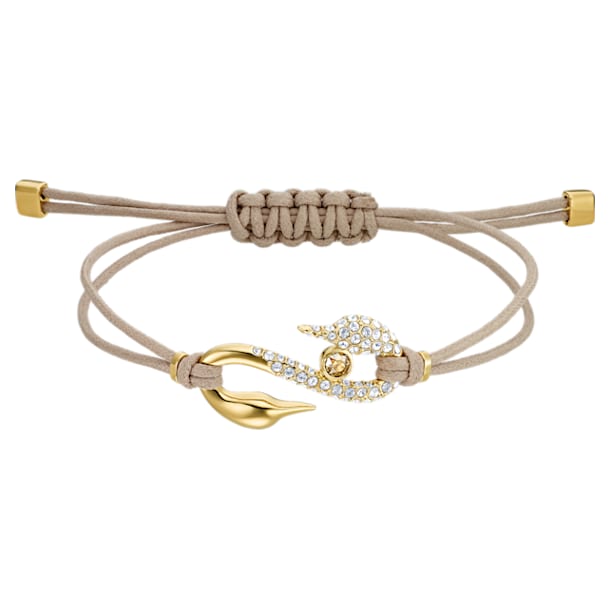 Swarovski Power Collection Hook bracelet, Medium, Braun, Gold-tone plated - Swarovski, 5508527