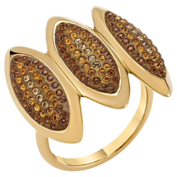 Evil Eye Cocktail Ring, Brown, Gold-tone plated - Swarovski, 5511795