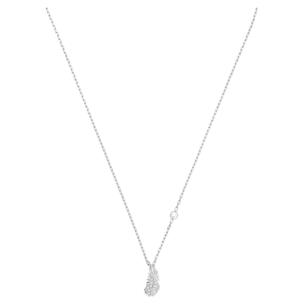 Naughty necklace, White, Rhodium plated - Swarovski, 5512365