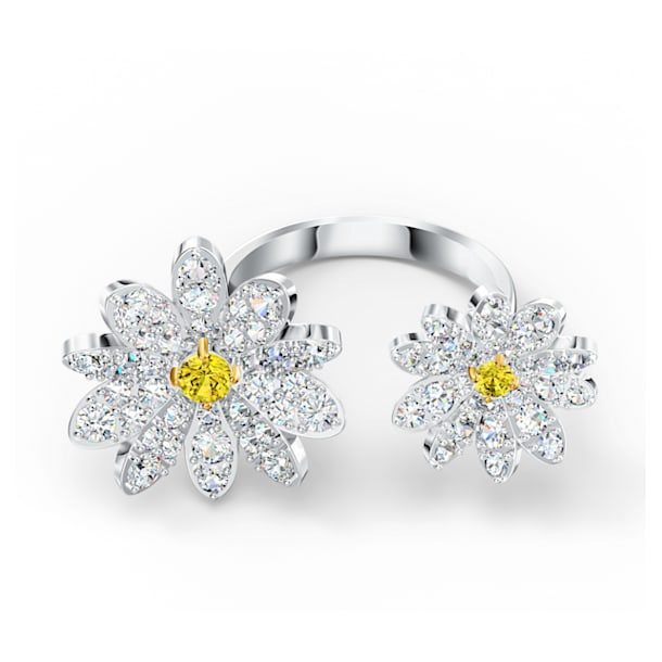 Eternal Flower 开口戒指, 花朵, 黃色, 多種金屬潤飾 - Swarovski, 5512656