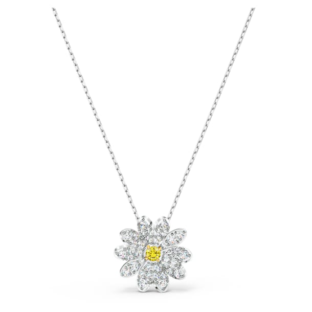 Μενταγιόν Eternal Flower, Λουλούδι, Κίτρινο, Φινίρισμα από διάφορα μέταλλα - Swarovski, 5512662