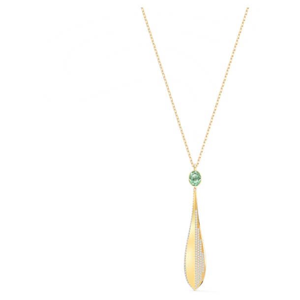 Stunning Olive pendant, Green, Gold-tone plated - Swarovski, 5515463