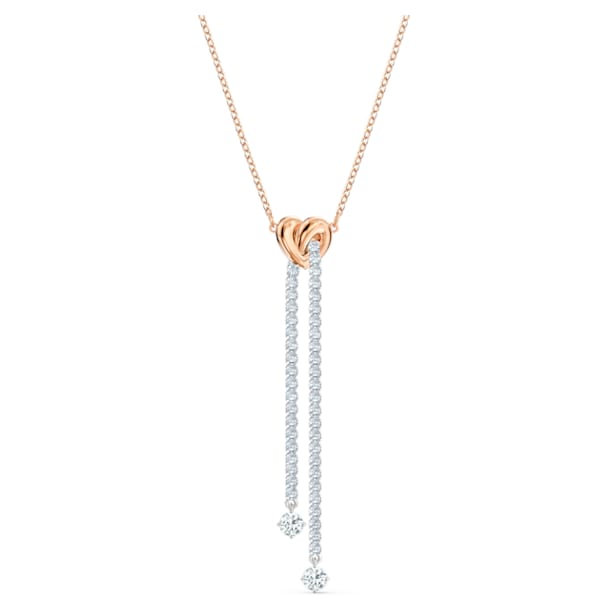 Lifelong Heart 项链, 心形, 白色, 多種金屬潤飾 - Swarovski, 5517952