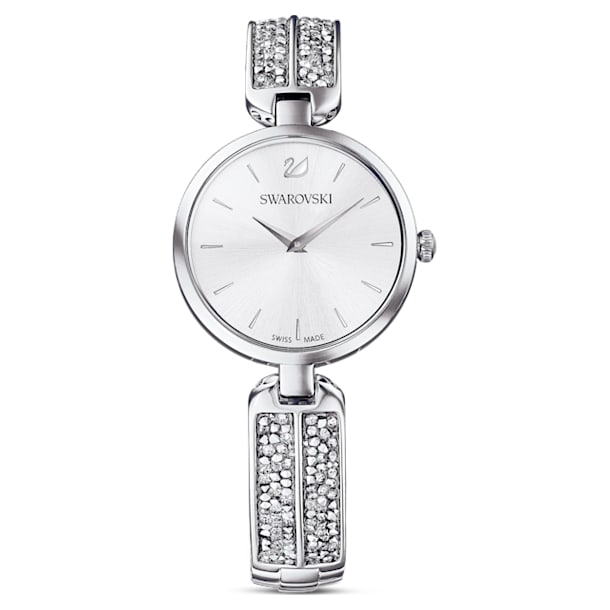Dream Rock 腕表, 金属手链, 银色, 不锈钢 - Swarovski, 5519309