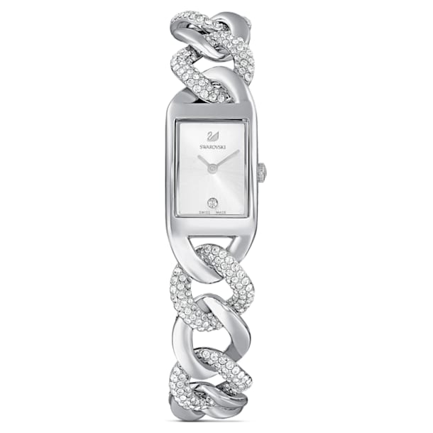 Cocktail watch, Metal bracelet, Silver-tone, Stainless steel - Swarovski, 5519330