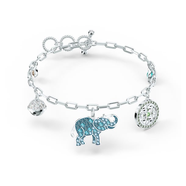 Swarovski Symbolic Elephant 手链, 浅色渐变, 镀铑 - Swarovski, 5521444