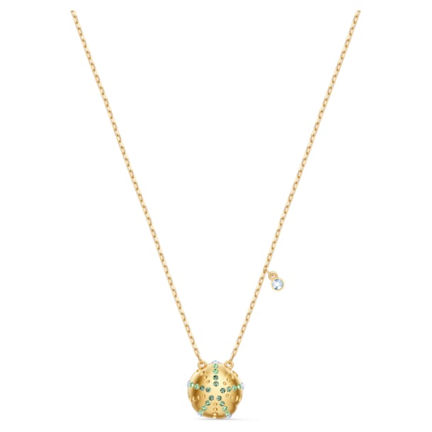 Shine Urchin pendant, Green, Gold-tone plated - Swarovski, 5524663
