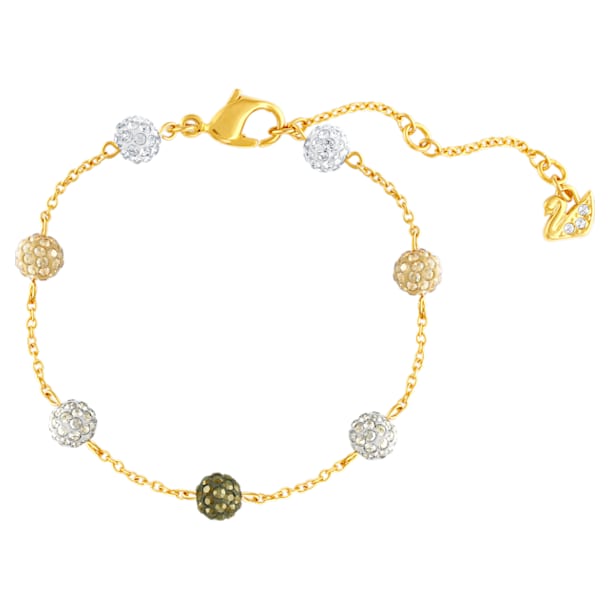 Blow bracelet, Multicoloured, Gold-tone plated - Swarovski, 5528202