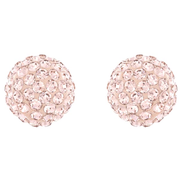 Blow stud earrings, Pink, Rose gold-tone plated - Swarovski, 5528456