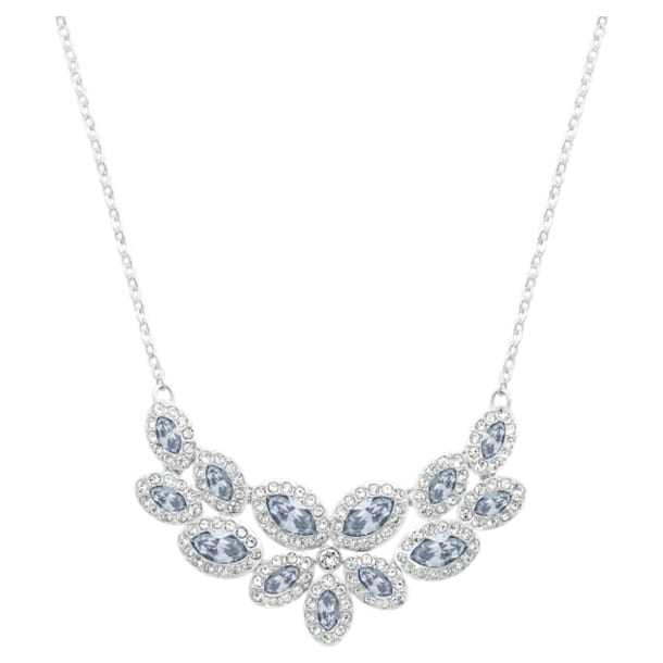 Baron necklace, Blue, Rhodium plated - Swarovski, 5528900
