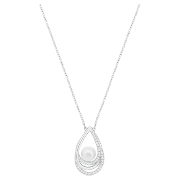 Free pendant, White, Rhodium plated - Swarovski, 5528928
