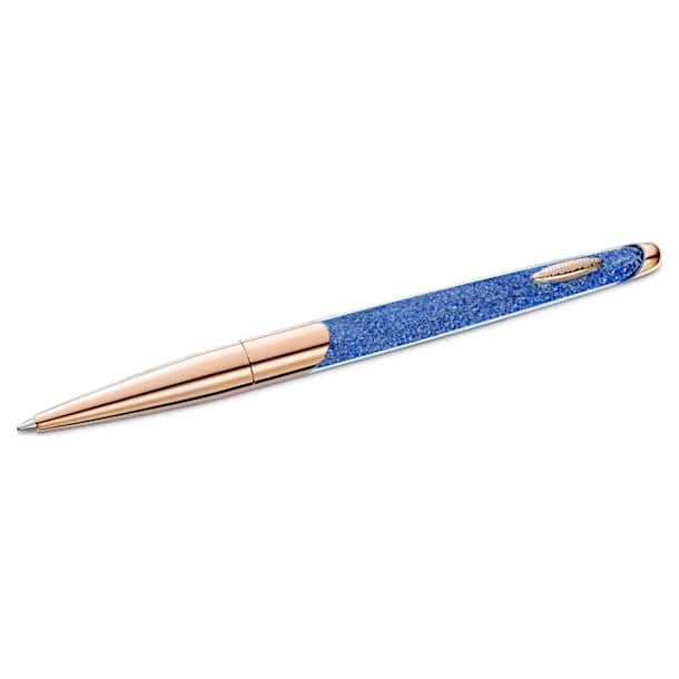 Crystalline Nova ballpoint pen, Blue, Rose gold-tone plated - Swarovski, 5534319
