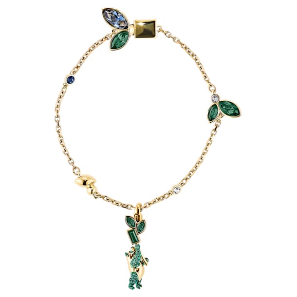 Beautiful Earth by Susan Rockefeller bracelet, Panda and bamboo, Multicoloured, Gold-tone plated - Swarovski, 5535885