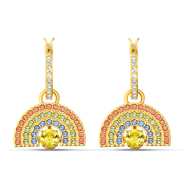 Swarovski Sparkling Dance Rainbow Pierced Earrings, Light multi-colored, Gold-tone plated - Swarovski, 5537494
