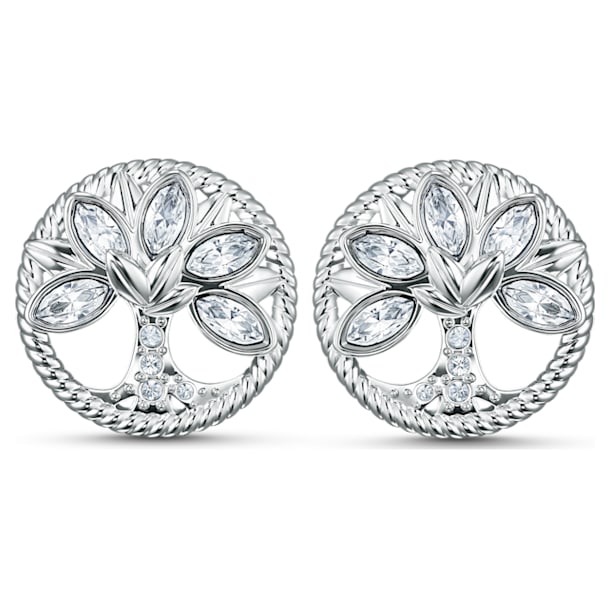 Swarovski Symbolic Tree of Life Stud Pierced Earrings, White, Rhodium plated - Swarovski, 5540301