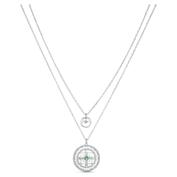 Swarovski Symbolic Mandala Necklace, White, Rhodium plated - Swarovski, 5541987