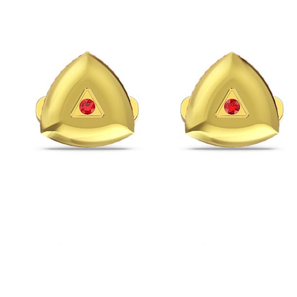 Theo Fire Element cufflinks, Red, Gold-tone plated - Swarovski, 5557443