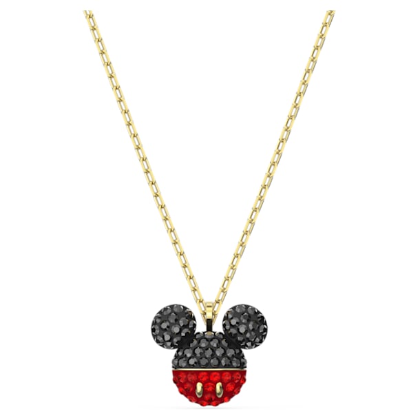 Μενταγιόν Mickey, Μαύρο, Επιμετάλλωση σε χρυσαφί τόνο - Swarovski, 5559176